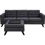 NyeKoncept Mina Sofa Set | Black/Charcoal Gray 224486-C