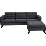 NyeKoncept Mina Sofa Set | Black/Charcoal Gray 224486-C