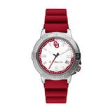 Columbia Collegiate Peak Patrol Oklahoma Sooners Men's Watch | Maroon Silicone Strap