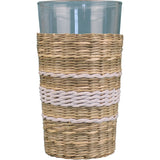 Seagrass Highball 6 pc Glassware set | White & Sepia Collection