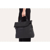 Kiko Leather Fold N Go Backpack | Black