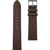Sternglas Premium Leather Strap 20mm | Dark Brown Silver