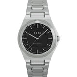 DuFa WACHSMANN Mecha-Quartz 32mm Watch | Black Dial Stainless Steel Band