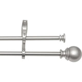 Umbra Diverge Double Curtain Rod 88 - 120" | Nickel/Steel