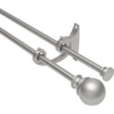 Umbra Diverge Double Curtain Rod 88 - 120" | Nickel/Steel