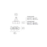 Artemide Logico E26 Triple Linear Suspension Light Max 3X100W