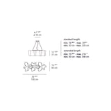 Artemide Logico E26 Triple Linear Suspension Light Max 3X100W