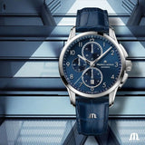 Maurice Lacroix PONTOS Chronograph 43mm | Blue Sun-Brushed Dial