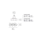 Artemide Logico E26 Triple Linear Suspension Light Max 3X100W