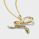 Awe Inspired Medusa Plus Snake Charm Necklace Set | Standard Chain