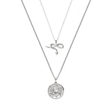 Awe Inspired Medusa Plus Snake Charm Necklace Set | Standard Chain