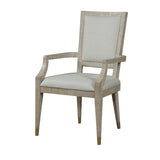 Sonder Living Raffles Dining Arm Chair | Natural & Norman Ivory