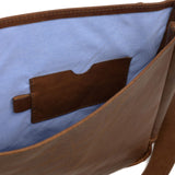 Moore & Giles Reclaimed leather Messenger | Heirloom Oak