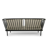 Mater Furniture Mollis Sofa | Black Stained Solid Oak/Kvadrat Re-Wool Recycled Finish