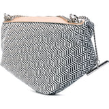 Cote&Ciel Aude Optical Woven Herringbone Sling Bag | Black/White 28375