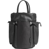Cote&Ciel Saar Medium Waxed Canvas Tote | Jasper Black 28453