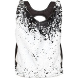 Cote&Ciel Timsah Printed Alias Cowhile Leather Backpack | White/Black