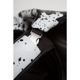Cote&Ciel Timsah Printed Alias Cowhide Leather Backpack | White/Black