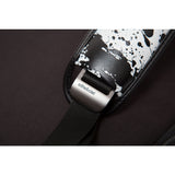 Cote&Ciel Timsah Printed Alias Cowhide Leather Backpack | White/Black