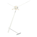 Nomon Puntero L Table Clock | Steel/Chromed Brass/Walnut