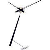 Nomon Puntero L Table Clock | Steel/Chromed Brass/Walnut