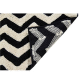Lorena Canals Zig-Zag Washable Rug | Black