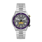 Columbia Collegiate Outbacker LSU Tigers Men's Analog Watch | Stainless Steel Bracelet
