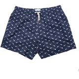 Bermies Sharks Classic Swim Trunk | Navy
