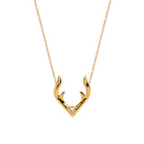 Awe Inspired Antler Charm Necklace