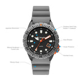 Columbia Pacific Outlander Gray 3-Hand Date Men's Lifestyle Analog Watch | Gray Silicone