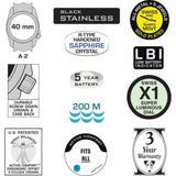 Bertucci A-2S Ballista X1 Illuminated Watch | X1 Super Luminous Dial