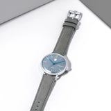 DuFa BREUER AUTOMATIC 38mm Watch | Stainless Steel Grey Dial Grey Band