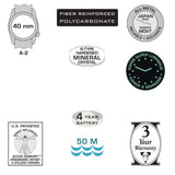 Bertucci Dx3 Plus Watch | Black with Hi-Viz™ Yellow Dial/Black Case-Black with Hi-Viz™ Yellow Dash Line™ Nylon Band