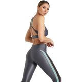 Koral Tide Infinity High Rise Legging | Onyx/Neptune Green