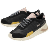 Gola Women's Eclipse Trident Snake Trainers Sneakers | Black/Sun/Pink