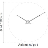 Nomon AXIOMA G Clock | Polished Brass Box, Walnut Hands