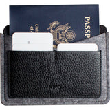 Kiko Leather Passport Holder | Black 302