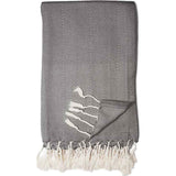 Zestt Herringbone Organic Cotton Throw | Midnight/Black- 30209