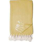 Zestt Herringbone Organic Cotton Throw | Citron- 30213