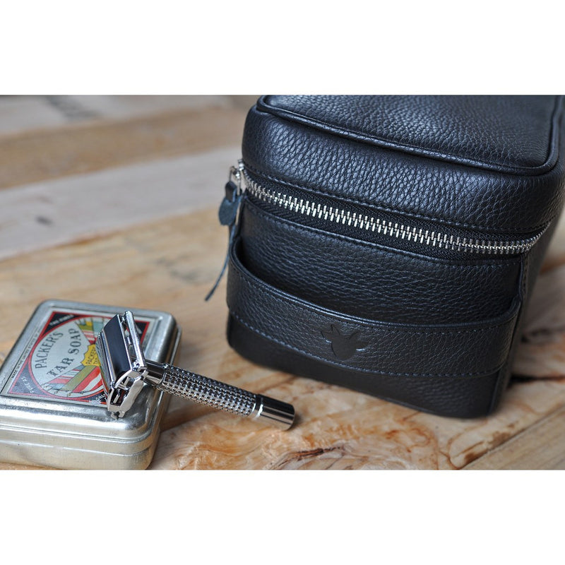 Kiko Leather Dopp Kit | Black 307