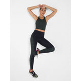 Koral Harlow Galaxi High Rise Legging - Black/Neptune Green