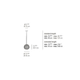 Artemide Meteorite Suspension Light Max 100W E26 White