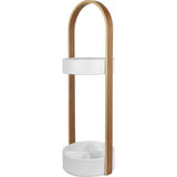 Umbra Hub Umbrella Stand | White/Natural 320240-668