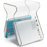 Umbra Magino Stool With Magazine Rack | Clear 322780-165