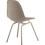 NyeKoncept Mid Century Classroom Side Chair | Light Sand/Brass 331001CL2