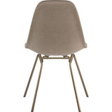 NyeKoncept Mid Century Classroom Side Chair | Light Sand/Brass 331001CL2