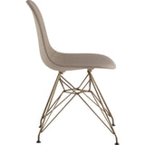 NyeKoncept Mid Century Eiffel Side Chair | Light Sand/Brass 331001EM2