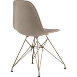 NyeKoncept Mid Century Eiffel Side Chair | Light Sand/Brass 331001EM2