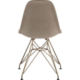 NyeKoncept Mid Century Eiffel Side Chair | Light Sand/Brass 331001EM2