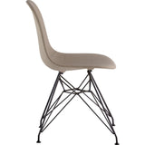 NyeKoncept Mid Century Eiffel Side Chair | Light Sand/Gunmetal 331001EM3